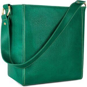 Elegant Green Vegan Leather Hobo Bag with Zipper - Perfect for Everyday Use